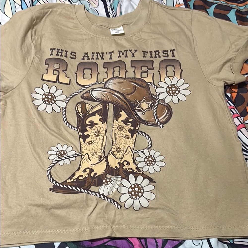 Graphic Tee with Cowboy Boots and Hat